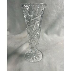 Hand Cut Glass Vase